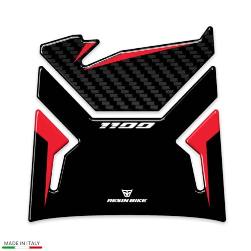 Resin Bike Adhesivos de Moto Compatibles con Africa Twin 2024-2025 Black. Protection de Tanque de Choques y Arañazos de Moto. Pegatinas 3D Resinadas Made in Italy