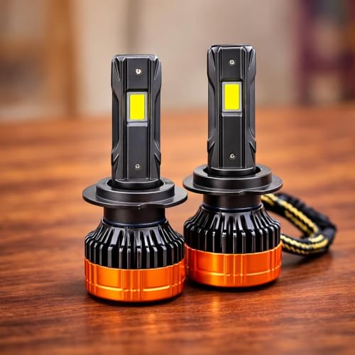 Image of 3-in-1 Tri-Color 300W H4 /H19 LED Car Headlight Bulbs - 3 Color Modes (White /Warm White /Yellow) | 40000 Lumens | Plug & Play | 2 Year Replacement | Pack of 2 with Remote