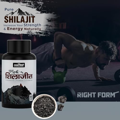 Image of Jeena Sikho Shuddh Shilajit Capsule| 500 mg per Serving | High Fulvic Acid & Lab Tested | Supports Energy, Strength & Stamina | 60 Capsules