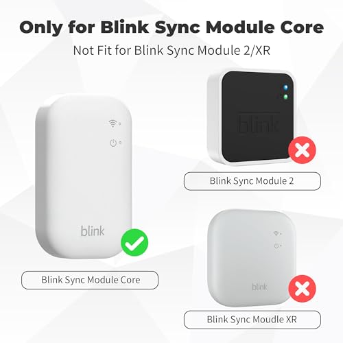 Image of 3 Blink Camera No Drill Wall Mount Bracket for Blink Outdoor 4 /2k / Blink Mini 2 with 1 Outlet Wall Mount for Blink Sync Module Core, No Screw Adhesive Camera Mount for Blink (Camera Not Included)