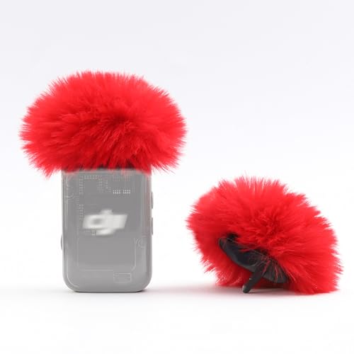 JUNENTER �E�B���h�X�N���[�� DJI MIC 2 / OSMO POCKET 3 �}�C�N�p �t�@�[���[�E�B���h�}�t �O���[�t�H�[�� (Dji Mic 1 �J�o�[�ɂ͑Ή����܂���)�A2�p�b�N