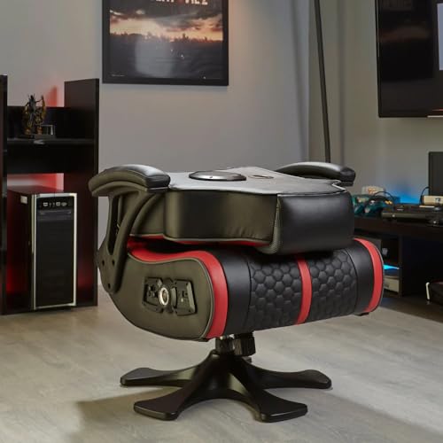 X-Rocker-Evora-Gaming-Chair-21-Multi-Stereo-Sound-Console-Gaming-Seat-with-Bluetooth-Wireless-Speakers-Subwoofer-and-Vibration-Faux-Leather-Folding-Pedestal-for-Mobile-Switch-PS5-XBOX-BLACK - Izzgadgets.com