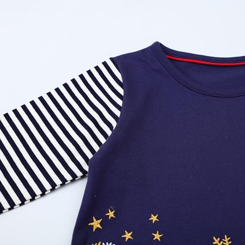 Image of HILEELANG Toddler Girl Sleeveless Dress Stripe Zigzag Cotton Casual Tunic Party Dresses