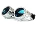 Produktbild WELDING CYBER GOGGLES Schutzbrille Schweißen Goth cosplay STEAMPUNK COSPLAY GOTH ANTIQUE VICTORIAN WITH SPIKES Includes FREE set Lense Shades UV400 Protection Morefaz(TM) (Silber)