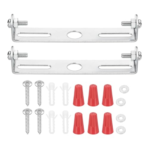PATIKIL 90mm (3.5") Universal Light Fixture Mounting Bracket Kit, 2 Set Light Crossbar Ceiling Light Plate with Screw for Wall Lights Ceiling Lighting Pendant Chandelier