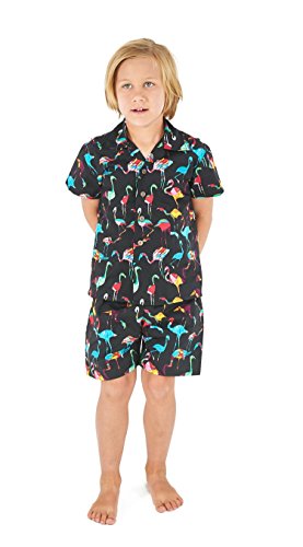 Image of Boys' Aloha Luau Shirt Cabana Set in Signature Prints | 100% Cotton; Button Front Shirt; Signature Tropical Prints; Lightweight Comfort; Vacation Ready
