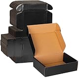 9x6x2 Black Cardboard Boxes 30 Pack, Shipping Boxes for Small Business Mailing Boxes, Corrugated Pac