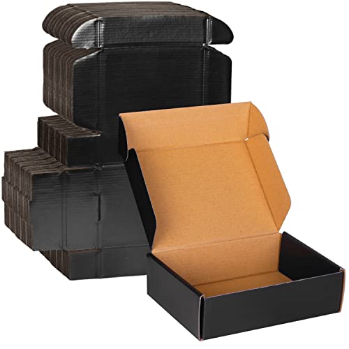 9X6X2 Black Cardboard Boxes 30 Pack, Shipping Boxes For Small Business Mailing Boxes, Corrugated Packaging Boxes #TOP4