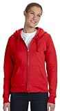 Hanes Women's Full Zip EcoSmart Fleece Hoodie, Red, X-Large