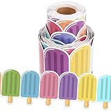 Lucleag 36 Feet Ice Cream Bulletin Board Border Roll, Summer Ice Pops Shaped Popsicle Bulletin Border Trim for Summer Party Back to School Classroom Office Wall Bulletin Board Decorations