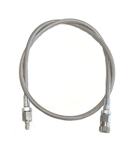 3Skull Paintball Airsoft Fill Whip Hose Extension 4500 Psi PCP - 36 inch Stainless Steel Air Fill Station and Charging System