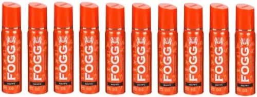 FOGG Men & Women Happy Mobile Pack Deo 25Ml Each (Pack Of 10) Fresh Scent Deodorant Spray - & (250 Ml, Pack Of 10)
