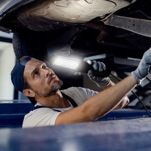 Retoo Arbeitsleuchte 1200 Lumen Handleuchte, Werkstattlampe, Handlampe, Inspektionsleuchte, Werkstattlampe, Baulampe, Leuchtmittel 8m Netzkabel, Lampenkabel, Schalter EU-Stecker