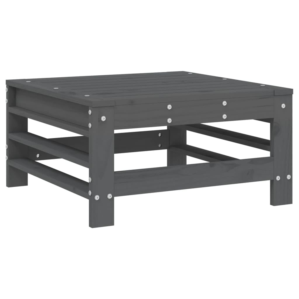 Homgoday Taborety ogrodowe z poduszkami 2 szt. lite drewno sosna szara, meble ogrodowe stołki palety ogród osmański palety zewnętrzne podnóżek meble palety patio taras typ 1 sofy zewnętrzne