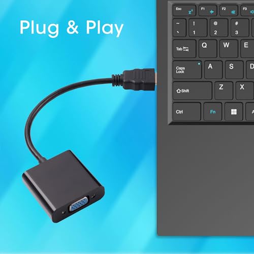 ZEBRONICS HAV01 HDMI to VGA Adapter with Full HD 1080p @ 60Hz Native Resolution, Gold Plated connectors, Plug Play Usage, Strong and Durable Build Quality (Image - 3)