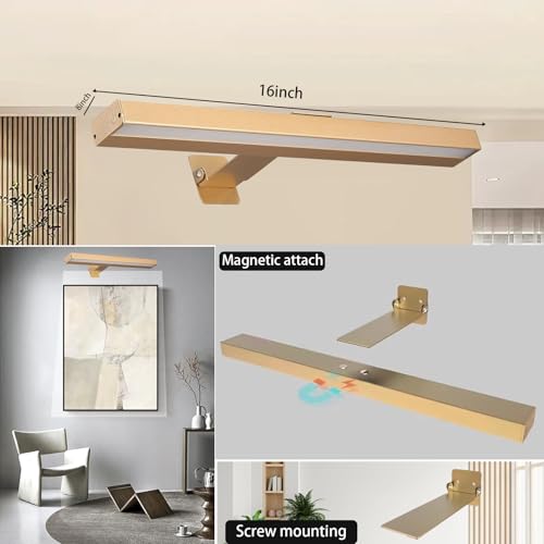 2 Lumières d'image sans fil rechargeables de 16 pouces avec télécommande