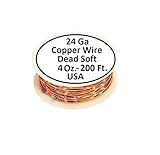 24 Ga Solid Bare Round Copper Wire (4 Oz. - 200 Ft.) Spool-Dead Soft