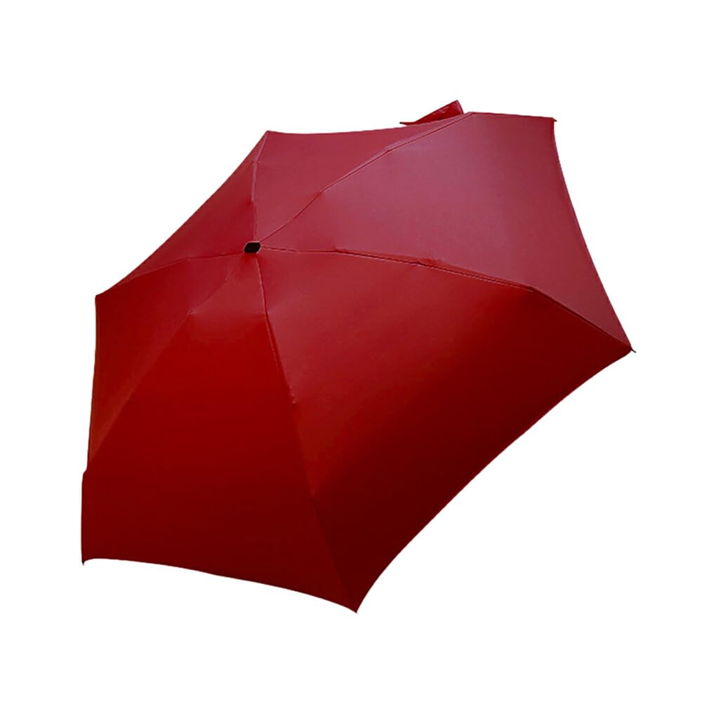 rongweiwang Disassembly Sun Umbrella For Easy Storage And Travel Folding Sun Umbrellas Rainproof Umbrellas Easy To Storage, wine red — image 1