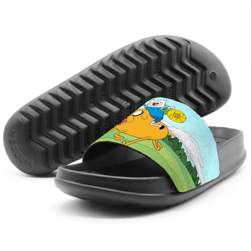 Popfunk Adventure Time Finn and Jake Charge Unisex Adult Slides Adjustable Flip Flop Sandals Officially Licensed Hypd Slydr Switch™4