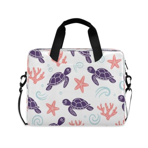 Funda de portátil con correa de koalas y tortuga para oficina