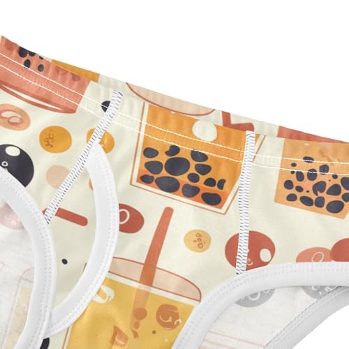 KLL Bubble Tea Pattern Boys Toddler Soft Athletic Underwear Breathable Children Panties4