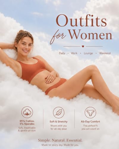 Image of FINETOO Cotton Underwear for Women Sexy Cheeky Bikini Panties Lingerie
