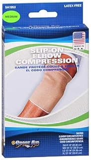 Sportaid Elbow Brace Slip-On, Beige Medium 1 Each by Sport Aid (Pack of 2)