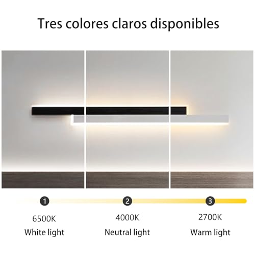 Iluminación de pared de aluminio con diseño minimalista para zonas elegantes 2