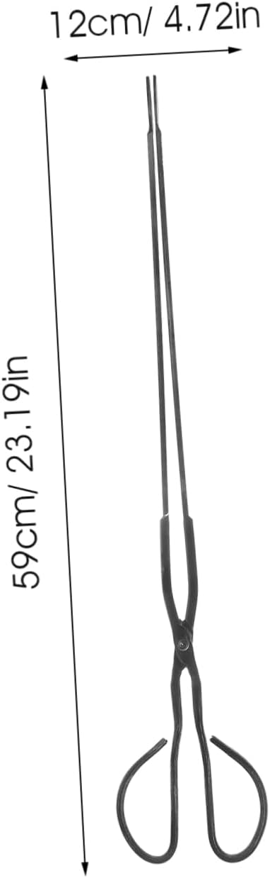 Fire Pit Poker Outdoor Extra Long Tongs Smooth Grip Portable Bbq Firewood Clip Random Style