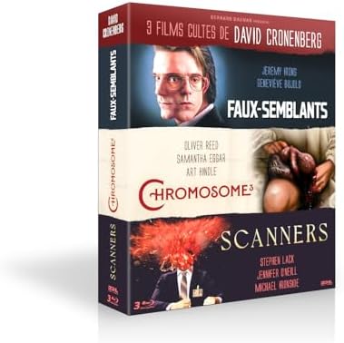 3 Films cultes de David Cronenberg : Scanners + Chromosome 3 + Faux semblants [Blu-Ray]