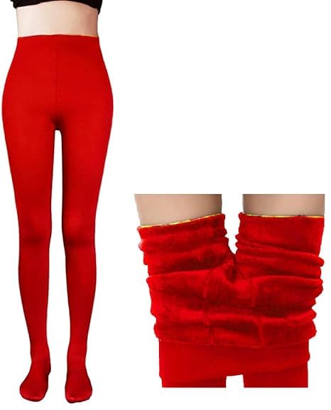 Brachy Women Plus Size Beige (XL) Ankle Length (30 to 40 Waist) Stretchable Women Warm Thick Fur Lined Fleece Winter Thermal Soft Legging Tights Stocking