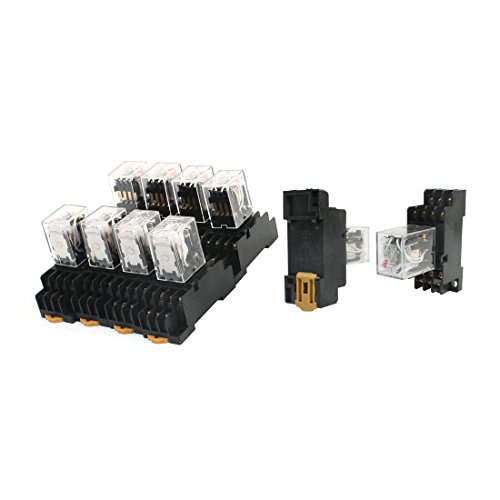 Relais de puissance 4NO 4NC à 14 broches avec fixation rapide pour châssis électrique 35mm