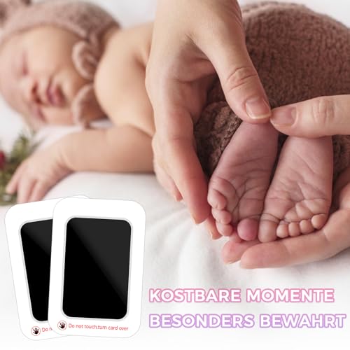 CNMTCCO Pfotenabdruck Set Hund, 4 Stück Fußabdruck Baby, Berührungsloses Baby Abdruckset, Baby Erstausstattung Neugeborene