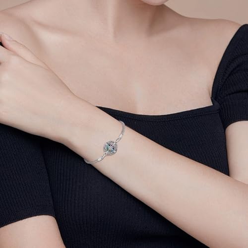 Tree of Life/Compass Bracelet 925 Sterling Silver Jewelry With Abalone Compass Gift for Women Men4