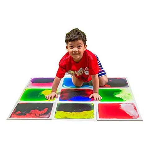 Art3d Liquid Fusion Activity Play Centers for Children, Toddler, Teens, 12" X 12" Pack of 9 Tiles Cover