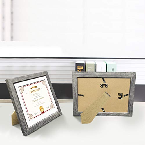 Edenseelake 4 Packs 8.5 X 11 Picture Frame, Rustic 8.5X11 Photo Frames For Wall Mounting And Tabletop Decoration, Grey #TOP3