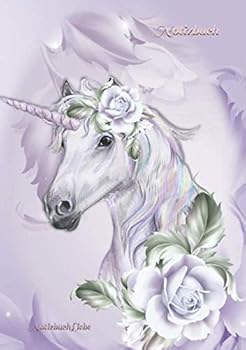 Notizbuch : Tagebuch - Notizbuch A5 Mit Wundersch?nem Einhorn Design Im Innenteil, Cover Mit Einhorn - R?ckseite Mit Elfe, Schulheft, Malbuch, Notizheft - 108 Seiten