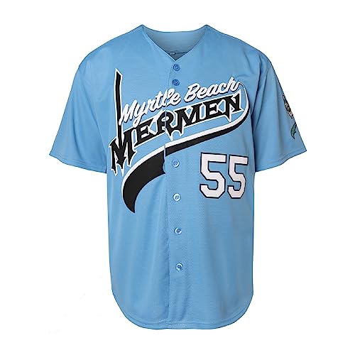 Jersey Kenny Powers 55 Charros Eastbound and Down Myrtle Beach Mermen para Hombre talla S a XXXL miniatura 2