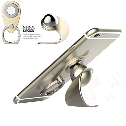 KCOOL Magnetic Phone Mount Holder,2 In 1 Phone Ring & Magnetic Cell Phone Holder for Car - GOLD