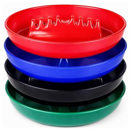 Ash Tray For Cigarettes & Cigar [4 Pack] Round Plastic Melamine Tabletop Ashtrays, Assorted Colors - For Indoor/Outdoor, Patio, Restaurant Style By Escest