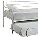 DHP Metal Trundle for Daybed Frame, FIts Twin Size, White