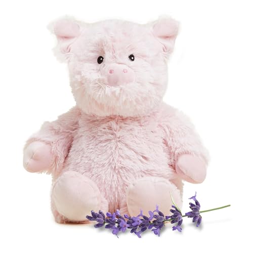 Image of Warmies Microwavable & Weighted Stuffed Animals, Pig - Heated Stuffed Animal Plushie for Warmth & Comfort - Cute Soft Plush Toys for Adults & Children (Boys, Girls, Babies & Toddlers)