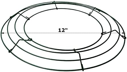Amazon Com Mtb Wire Wreath Frame 12 Inch Green Pack Of 5 Wreath Form Home Kitchen