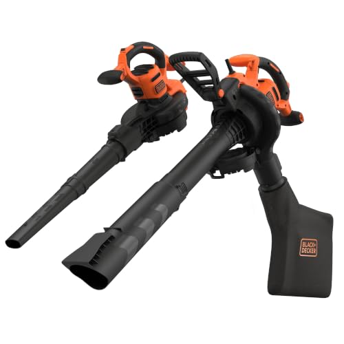 BLACK+DECKER Souffleur Aspirateur Broyeur de Feuilles 3-en-1 3000W, BEBLV300SB-QS