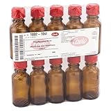 TROPFFLASCHE 20 ml braun m.Einsatz+Verschluss 10 St