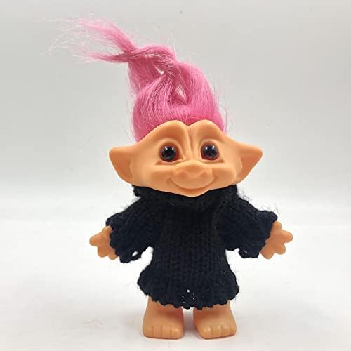 Perfeclan 2Pcs 4 Inch Vintage Trolls Dolls doll Action Figures Chromatic Adorable for Collections, School , Arts And Crafts, Party Favors