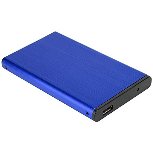Notebook esterno HDD, spazzolato Fit durevole 2TB Hard Disk Box, compatibile con USB 2.0 da 2,5", custodia mobile HDD in lega di alluminio leggera per hard disk Sata Hdd per 2T