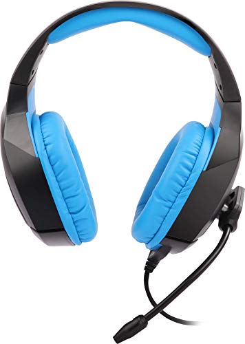 Zebronics Zeb-Rush (Blue) Premium Wired Gaming On Ear Headphone with RGB LEDs, Dual 3.5mm Jack, Converter Pin, Cushion Headband, Volume Controller,... - Image 2