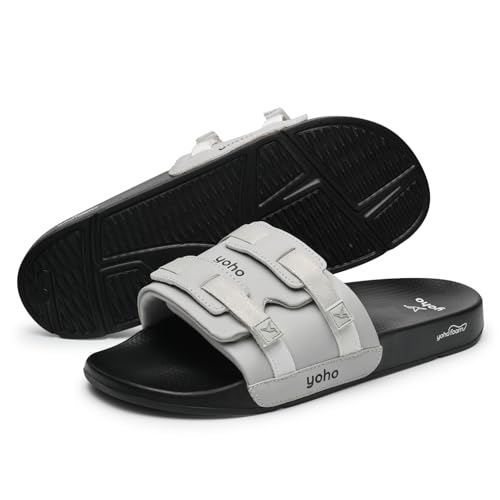 Image of YOHO Drystep Sliders for Men | Waterproof Monsoon Footwear & Rainy Sandals | Skin Friendly Adjustable Strap