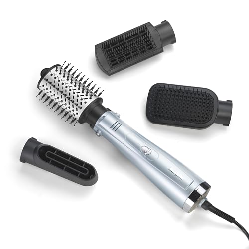 BaByliss Hydro-Fusion 4-in-1 Föhnborstel - 1000W Anti-Pluis Air Styler, Droog, Glad, Volume, Stijl in Eén Stap, Blauw, AS774E